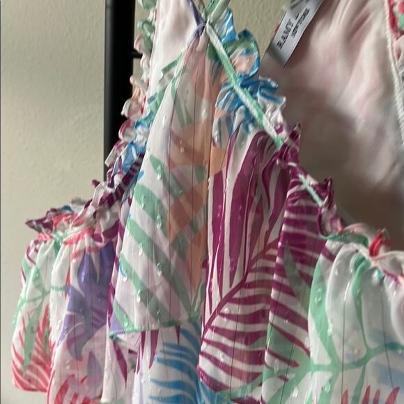 NWOT Ramy Brook Jules Multicolor Tropical Print Women's Halter Top - size Medium - Picture 10 of 13